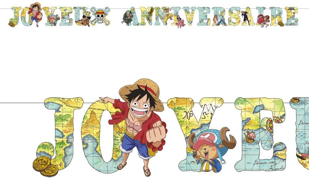 Guirlande One Piece en papier multicolore 241 x 264 x 22