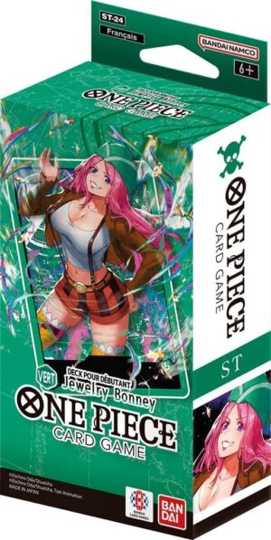 Deck débutant One Piece Card Game ST-24 Jewelry Bonney en version française avec 1 Booster OP11