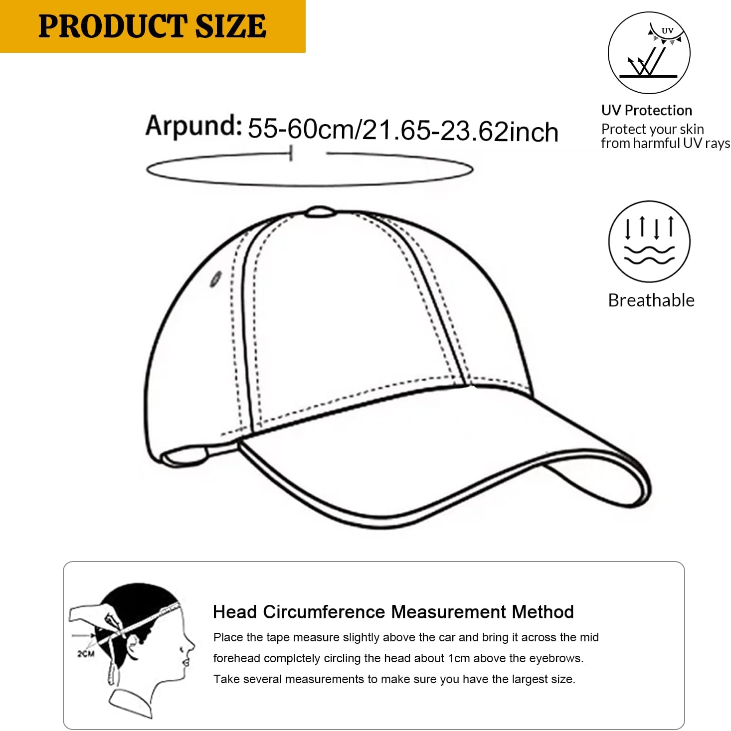 Casquette One Piece réglable avec broderie, taille M 56 cm – Image 2