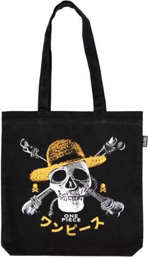 Sac cabas One Piece Jolly Roger en coton 37 x 39 x 10 cm