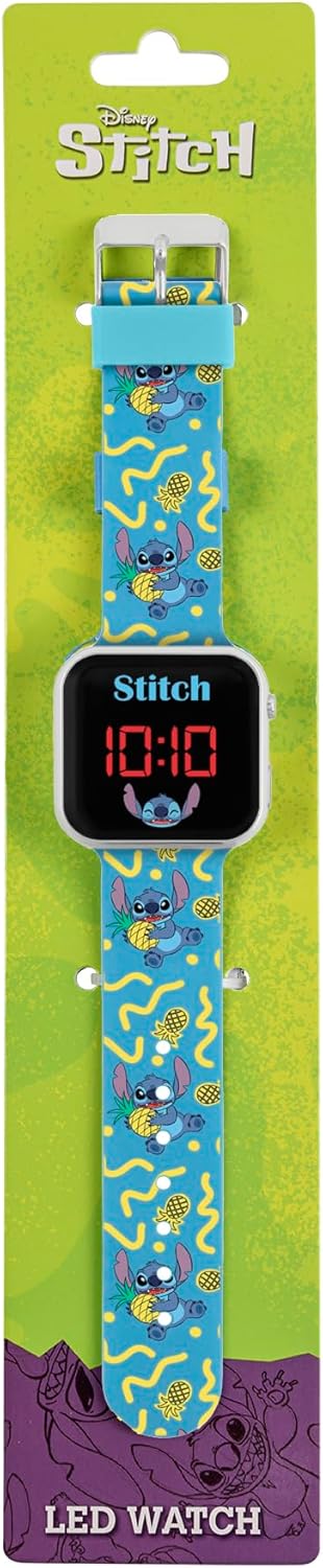 Montre LED digitale Disney Lilo et Stitch avec bracelet bleu imprimé 4038 – Image 3
