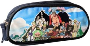Trousse scolaire One Piece 2 compartiments zippés 22,5 x 9,5 x 7,3 cm