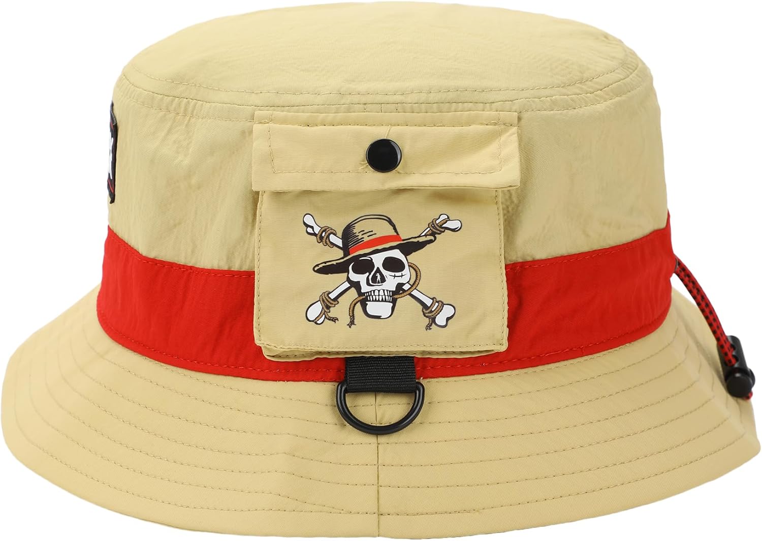 Chapeau bucket tan Ace One Piece Live Action adulte avec poche latérale – Image 4