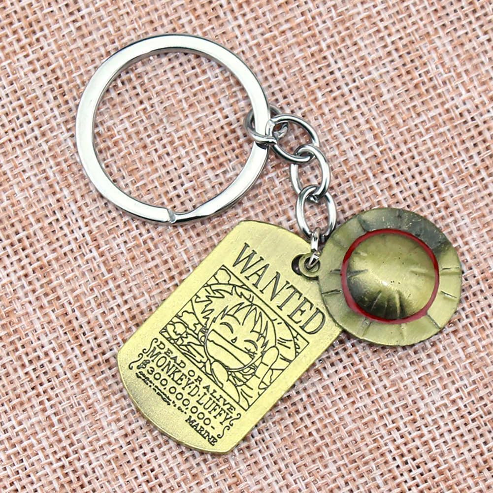 Porte-clés pendentif One Piece Straw Hat en alliage de zinc – Image 4