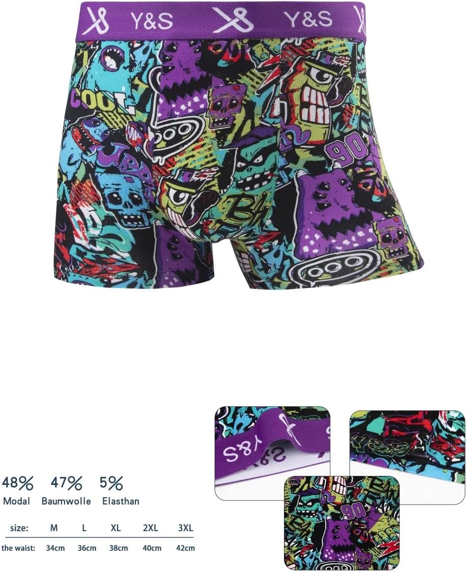Boxers One Piece pour homme, lot de 4 en coton naturel – Image 3