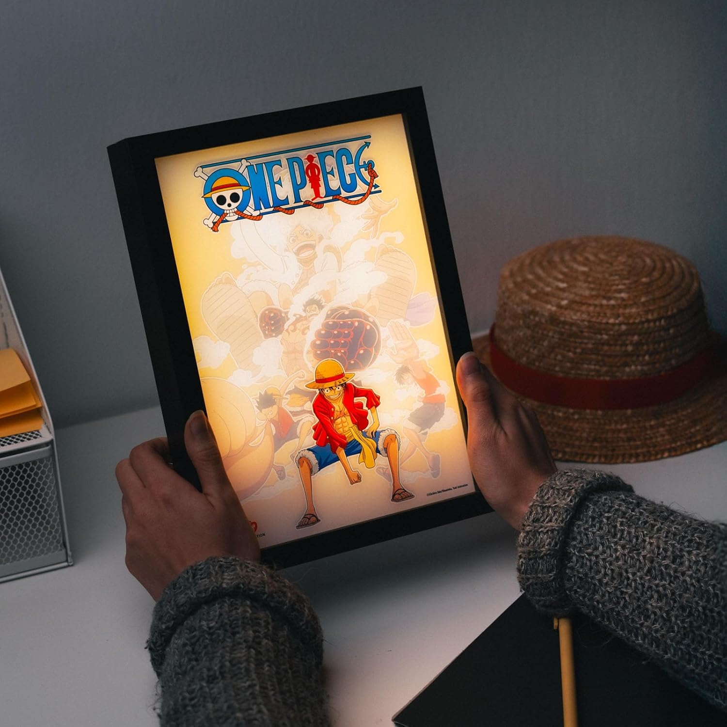 Cadre LED One Piece Luffy avec alimentation USB 20x28 cm – Image 6