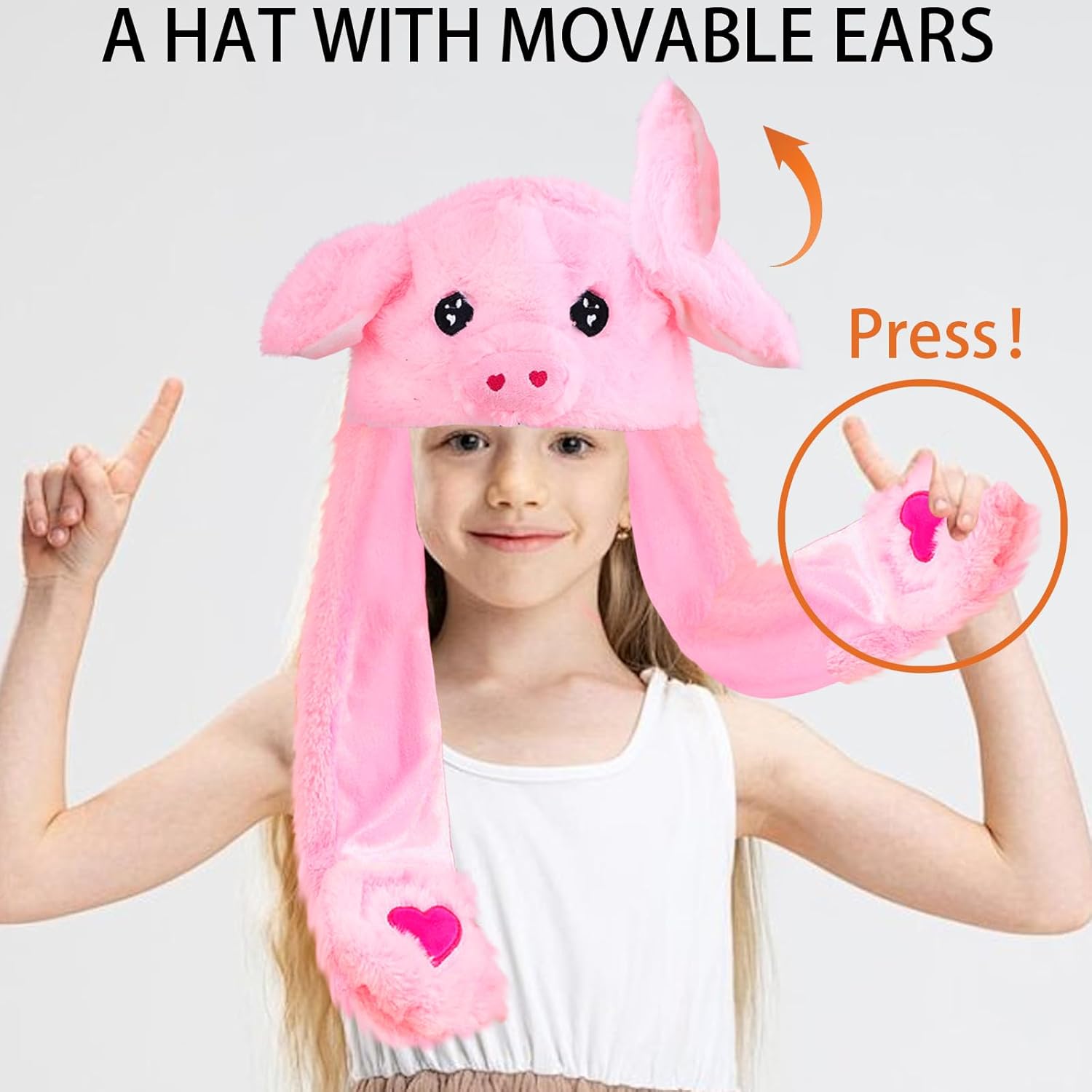 Bonnet rose à oreilles mobiles Ace One Piece pour cosplay – Image 4