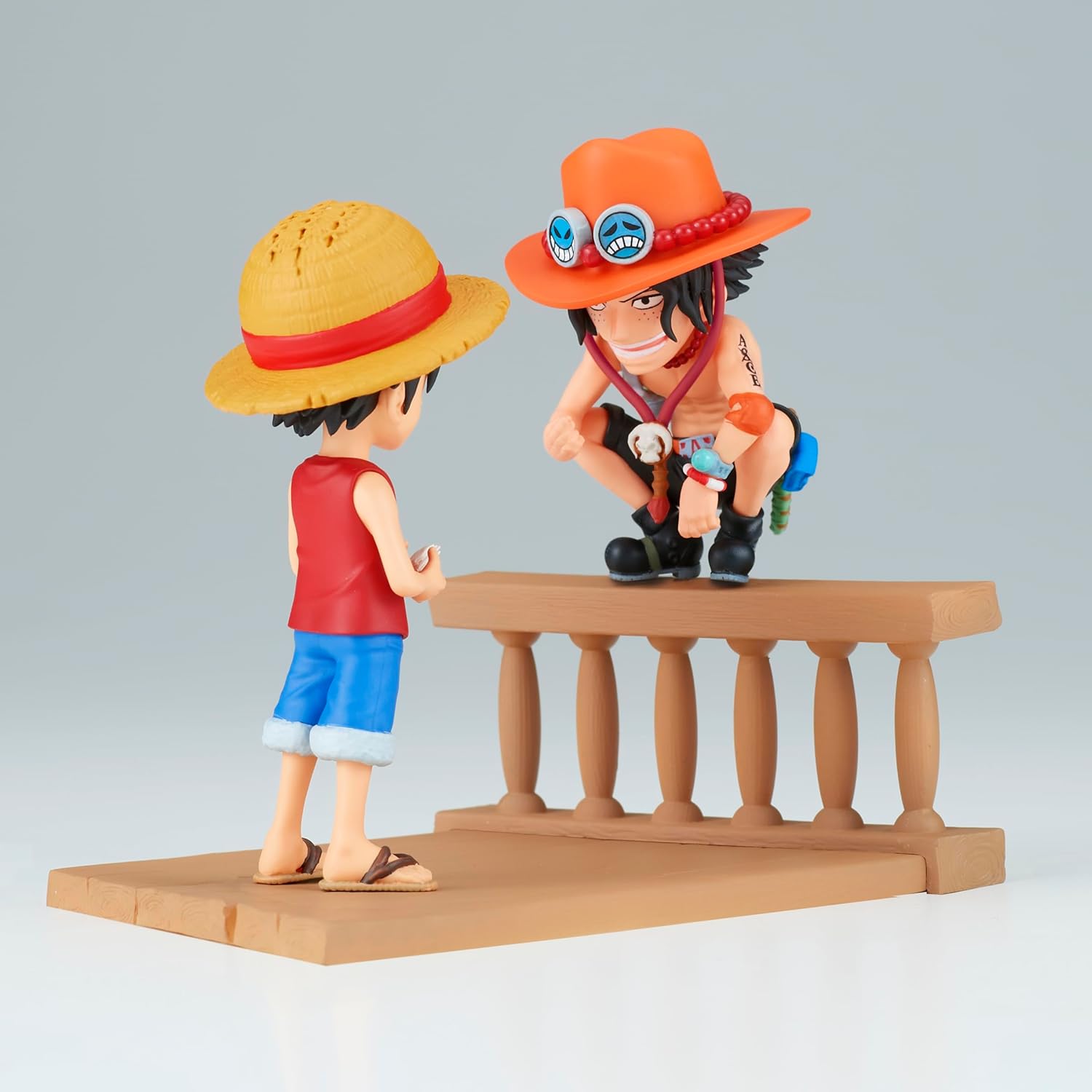 Figurine One Piece Monkey D. Luffy & Portgas D. Ace World Collectable Log Stories 8 cm Banpresto – Image 3