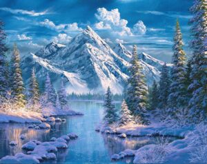 Diamond Painting One Piece 5D Icebergs multicolore 40x30