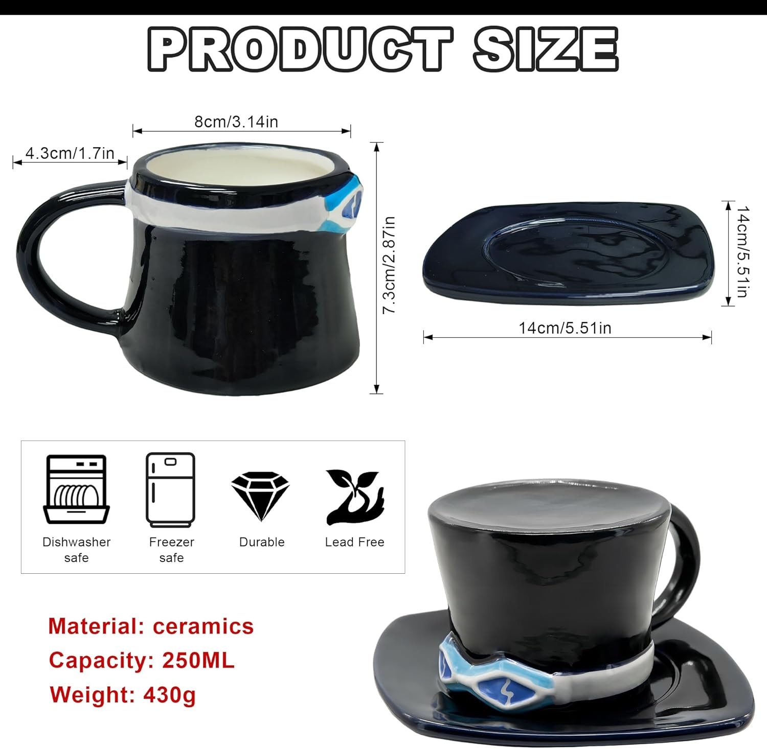 Tasse One Piece Sabo en céramique dolomite – Image 2