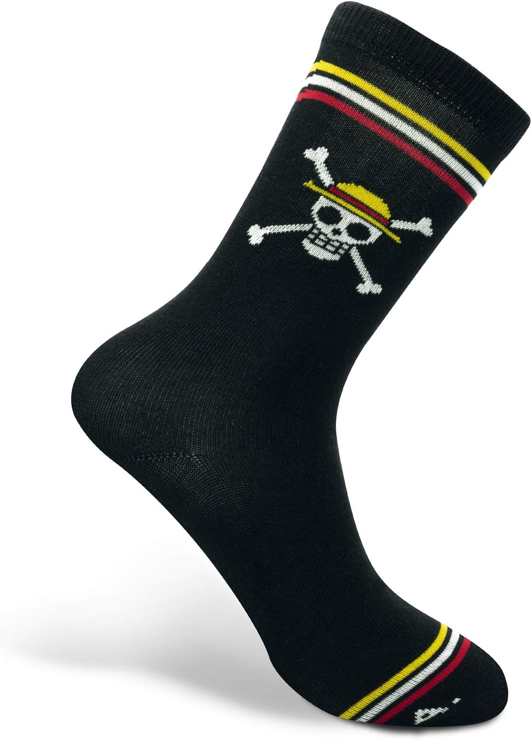 Chaussettes noires One Piece Skull en taille unique (38-43) – Image 3