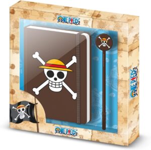 Coffret cadeau One Piece Skull brun avec journal 100 pages et stylo à bille