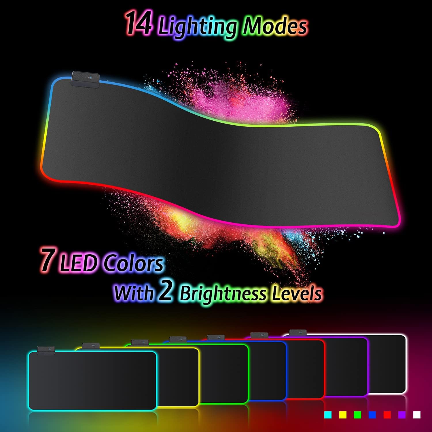 Tapis de souris One Piece RGB XXL à 14 effets LED – Image 2