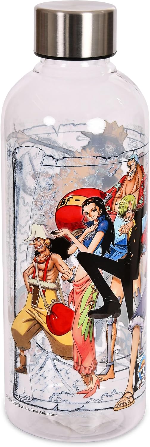 Bouteille d'eau One Piece 850 ml transparente avec Luffy et l'équipage – Image 5