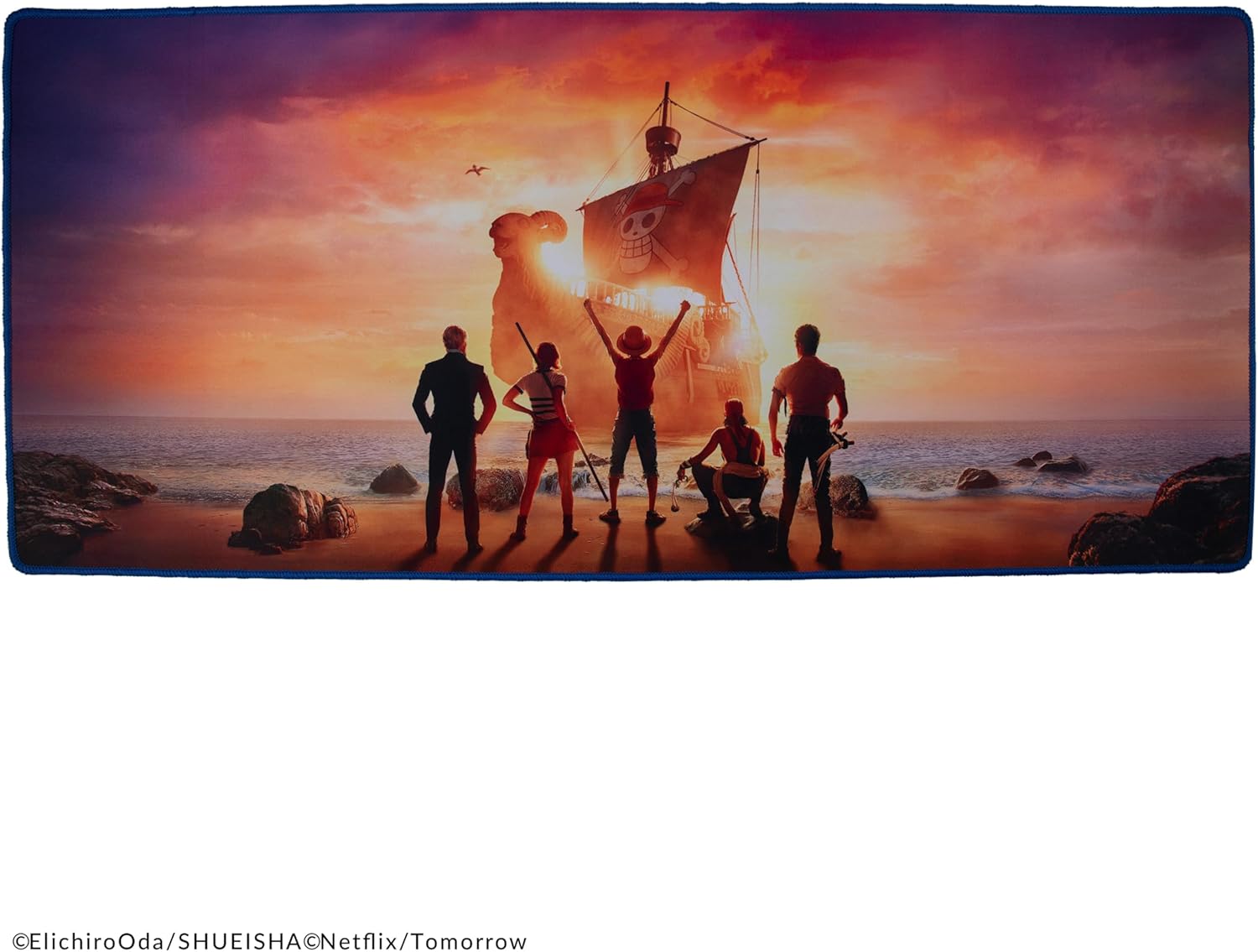 Tapis de bureau One Piece horizon rose 80 x 35 cm