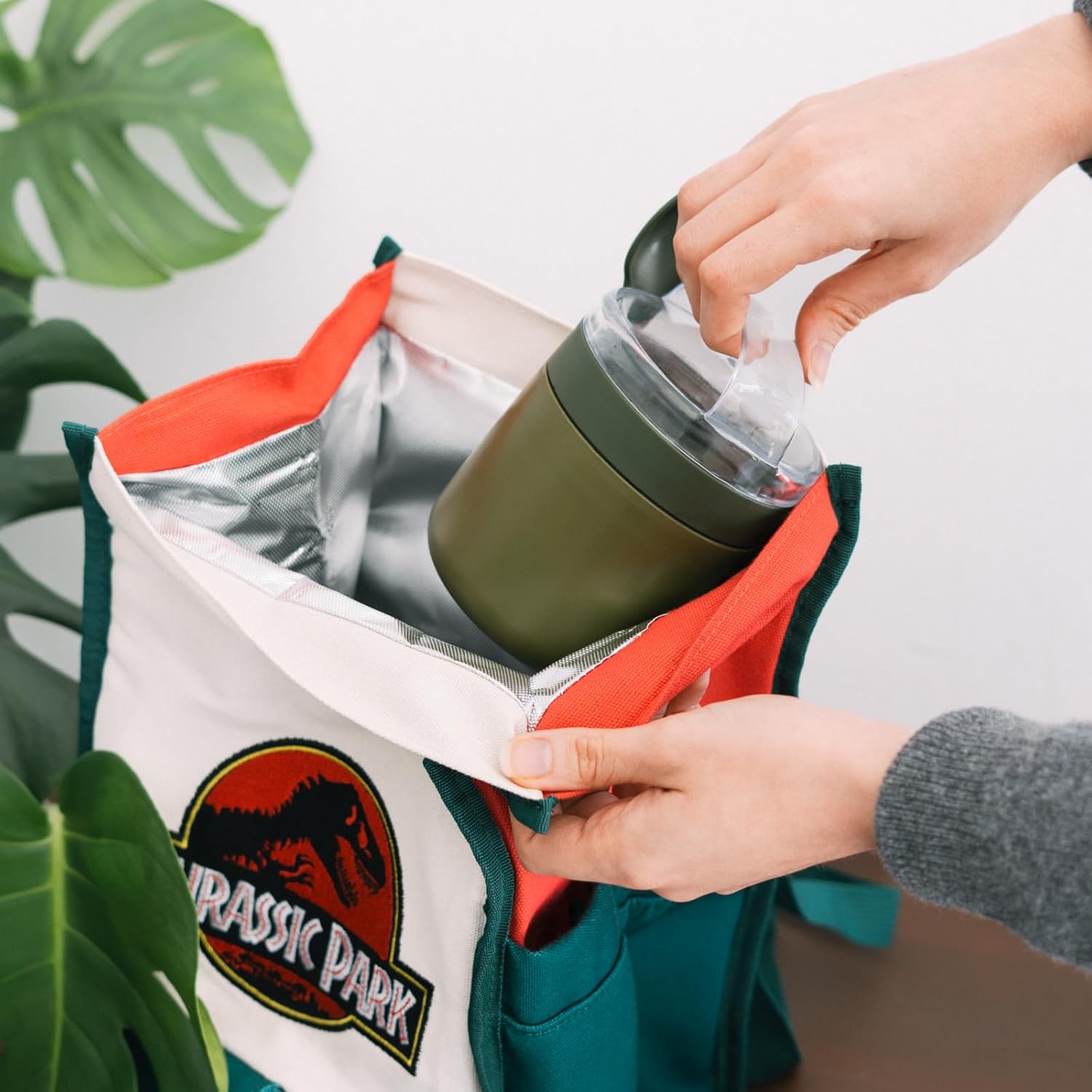 Sac lunch isotherme Jurassic Park en coton et aluminium – Image 5