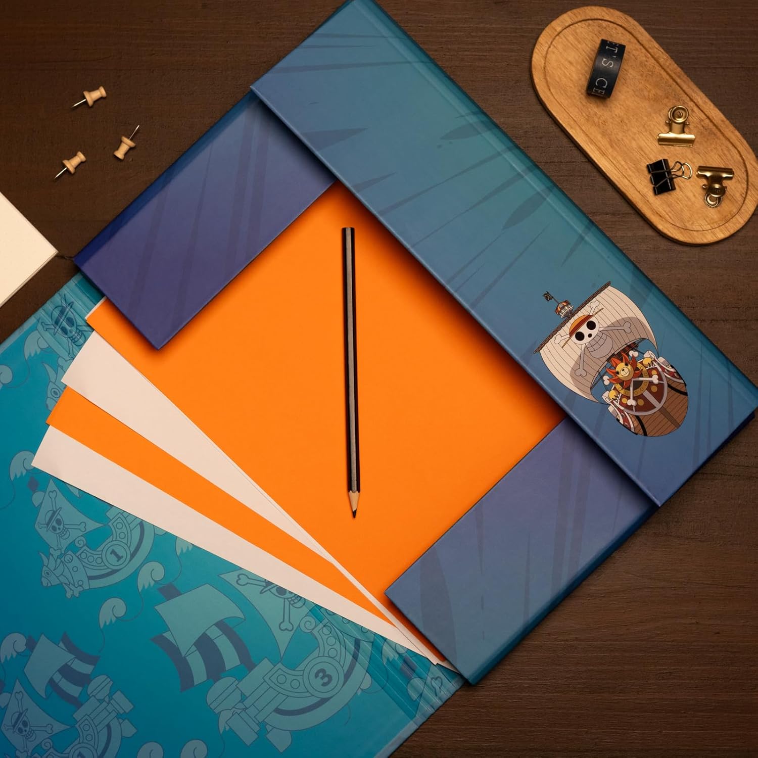 Pochette A4 One Piece à rabat élastiqué, couverture rigide noir – Image 5