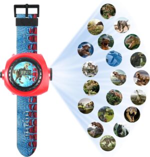 Montre projecteur One Piece enfant avec 24 motifs, couleur Dinosaure