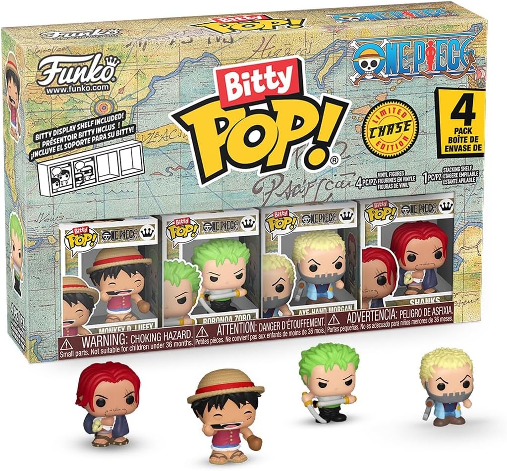Bitty Pop! Luffy One Piece 4 Pack avec figurine mystère 2.2 cm