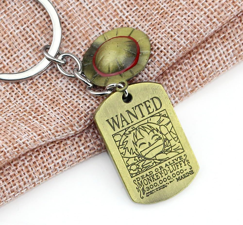 Porte-clés pendentif One Piece Straw Hat en alliage de zinc – Image 6