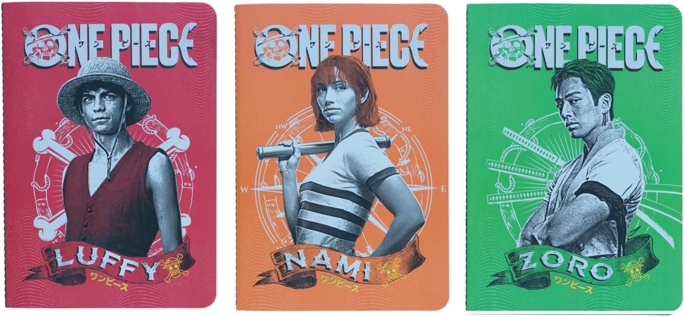 Carnets A5 One Piece Netflix Nami, Luffy et Zoro x3 – Image 2