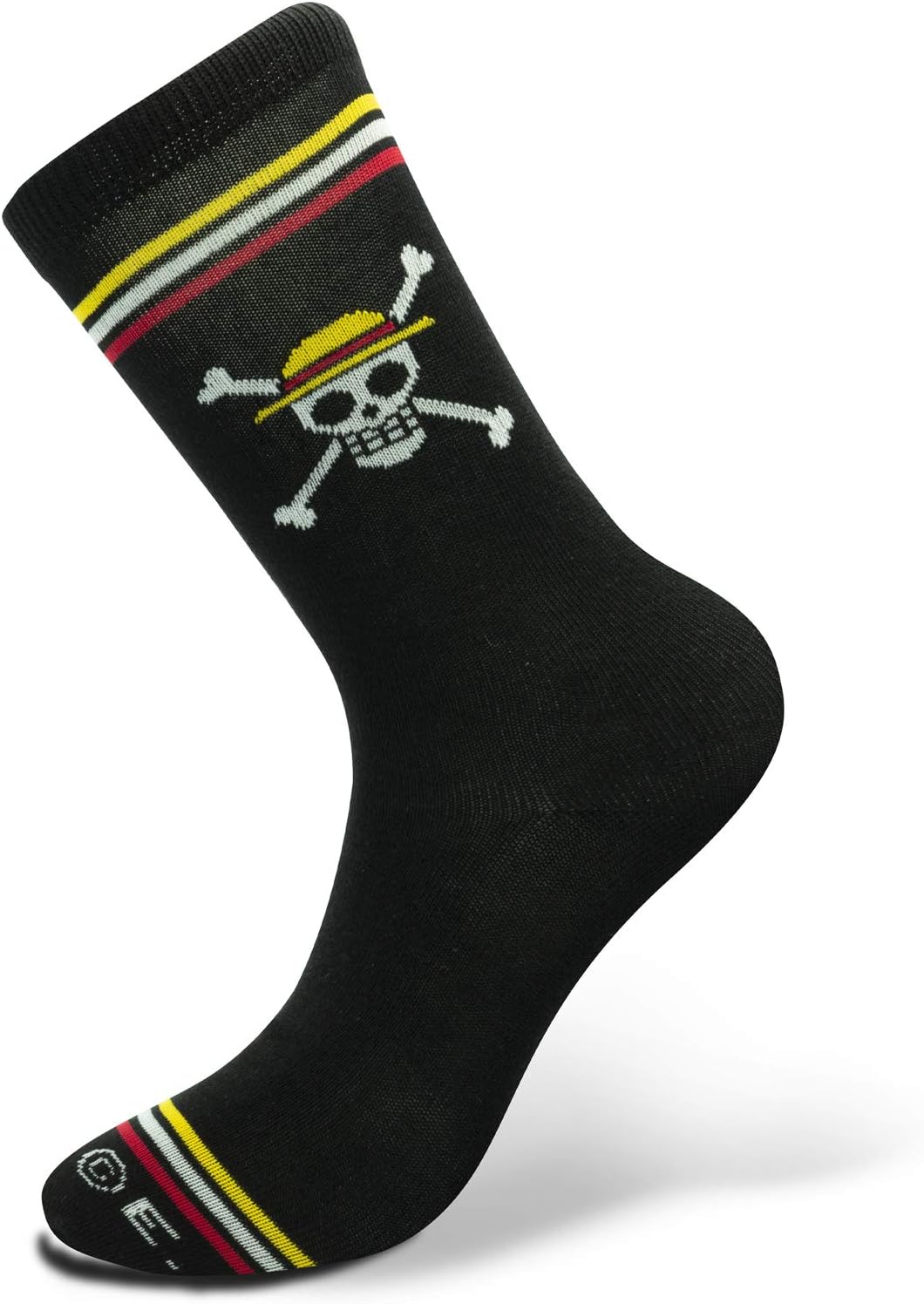 Chaussettes noires One Piece Skull en taille unique (38-43) – Image 2
