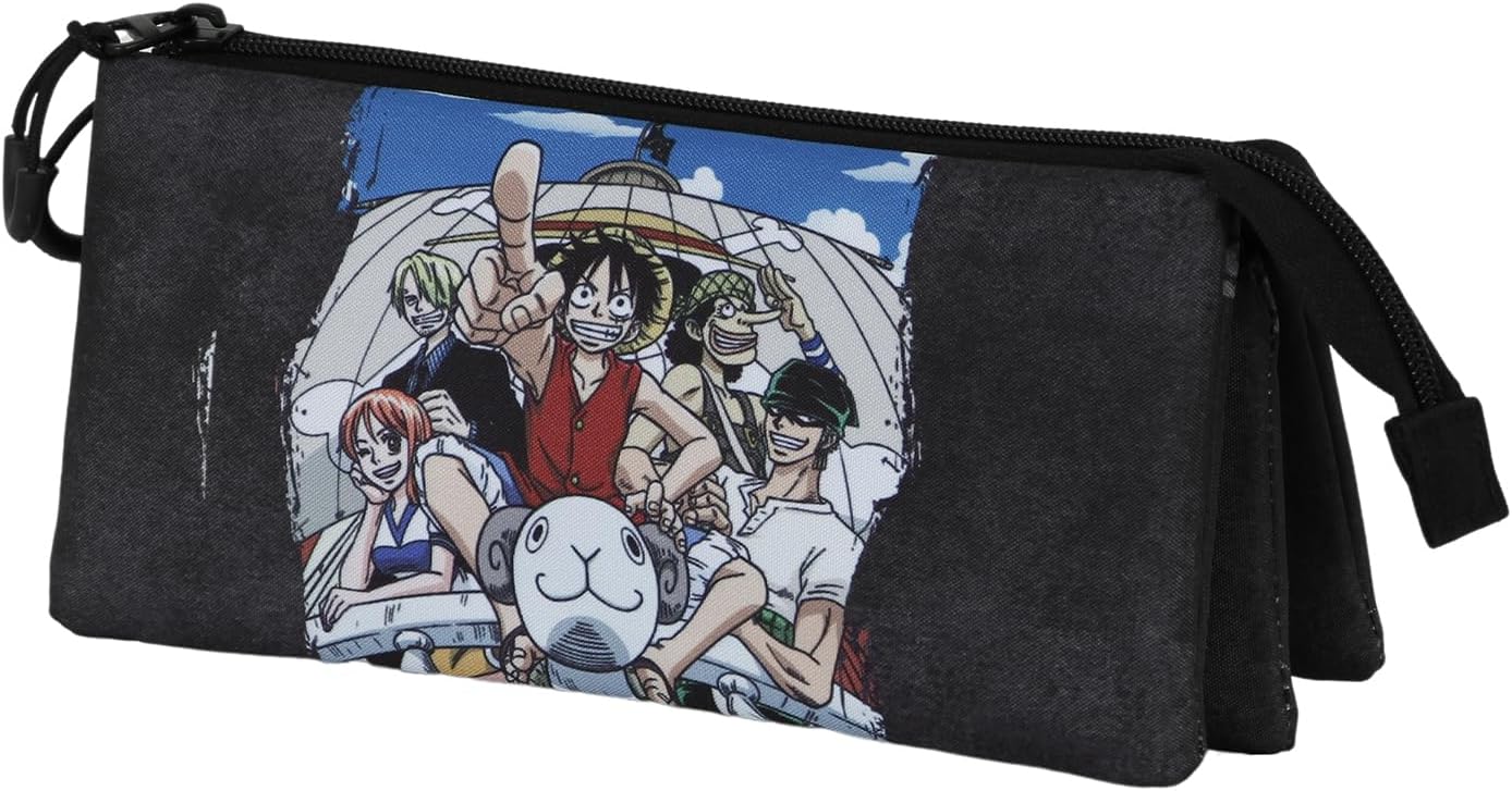 Trousse triple One Piece Pirates FAN 2.0 bleue