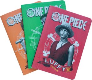 Carnets A5 One Piece Netflix Nami, Luffy et Zoro x3