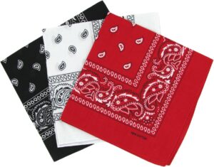 Bandanas One Piece Paisley lot de 3 57 x 57 cm