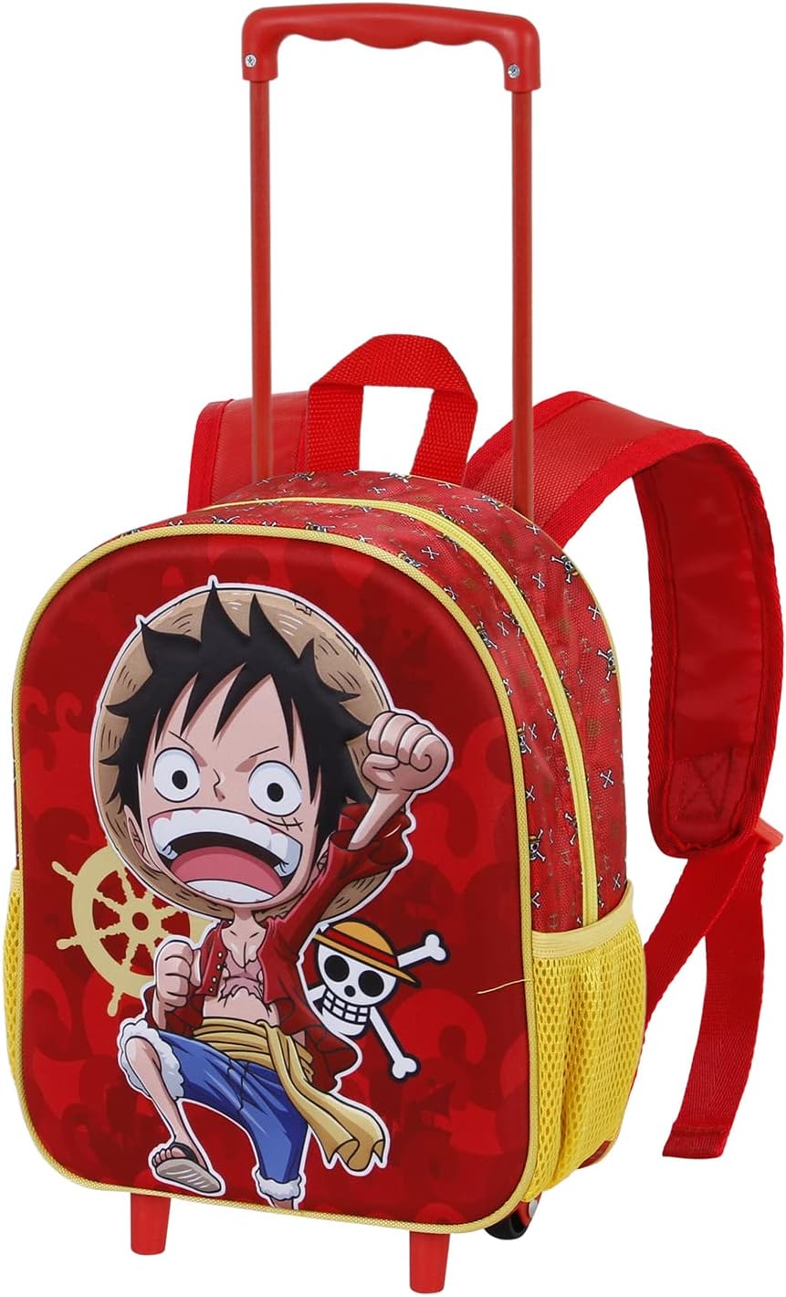 Sac à dos à roulettes 3D rouge Luffy, One Piece – Image 4