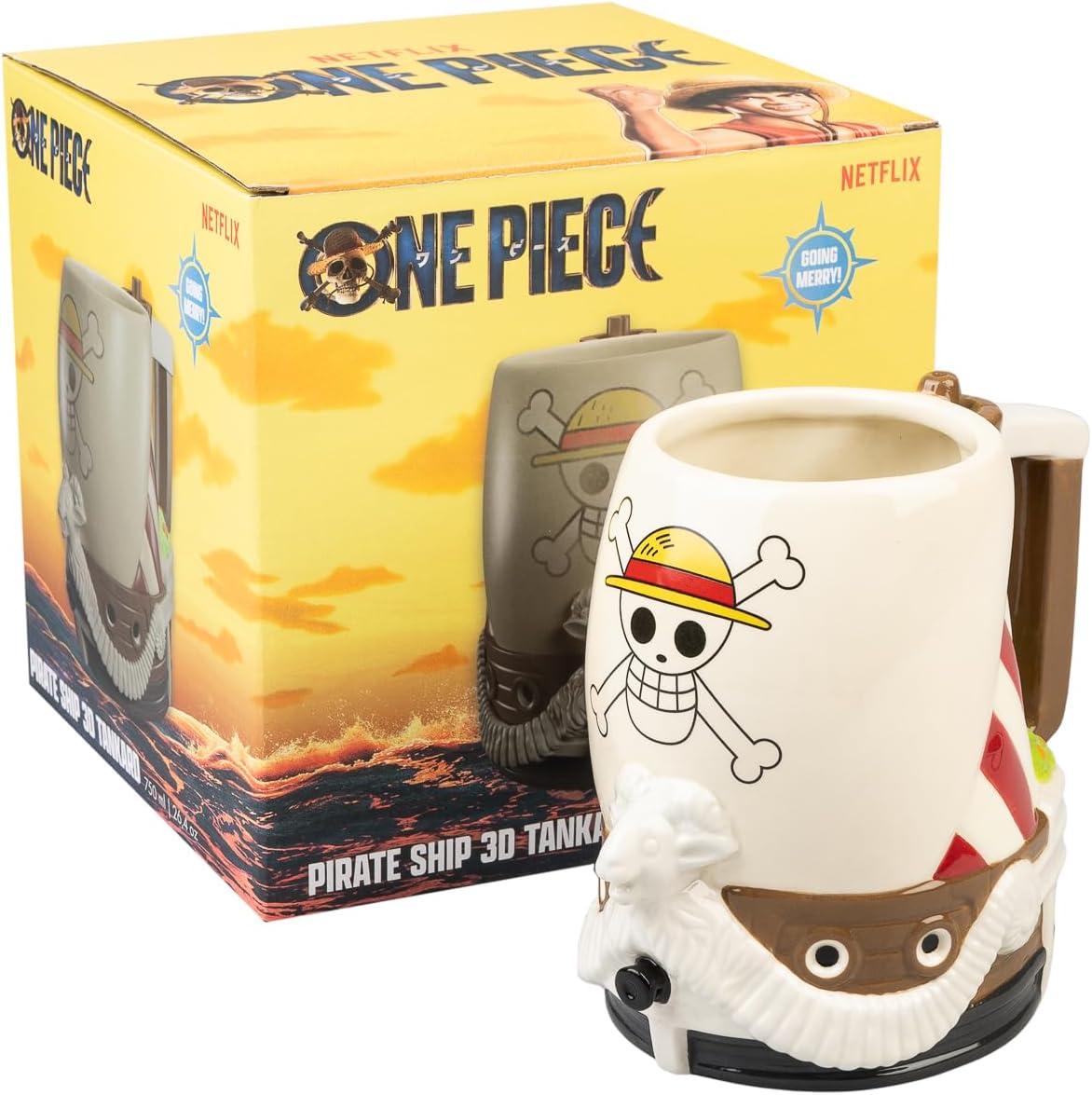 Chope à bière One Piece Merry en céramique 750 ml – Image 3