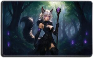 Tapis de jeu One Piece Anime Cat Warlock pour cartes et decks