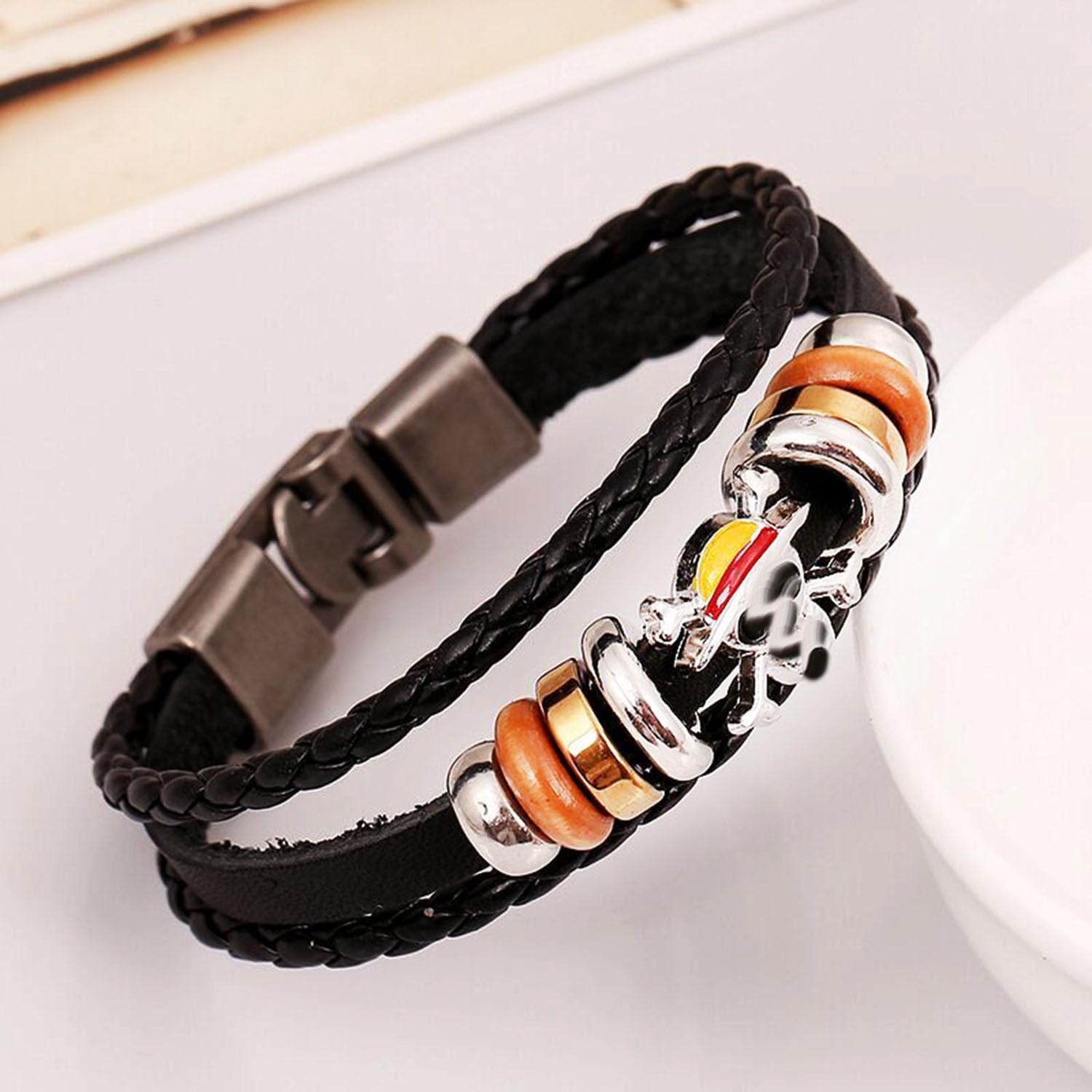 Ensemble One Piece Jolly Rogers 28 pièces avec collier, bracelets et autocollants – Image 4