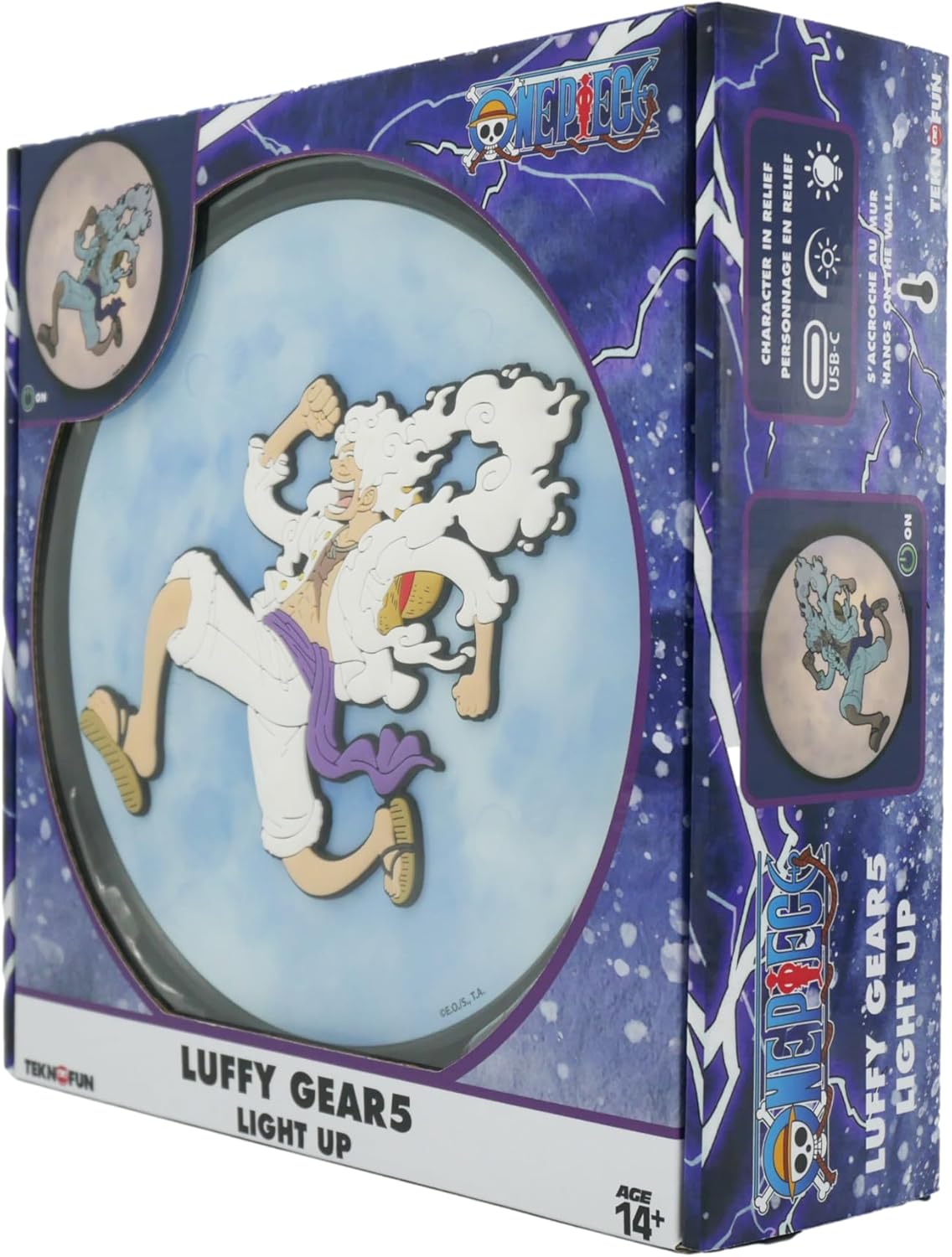 Veilleuse One Piece Luffy Gear 5 lumineuse 20 cm USB-C – Image 8