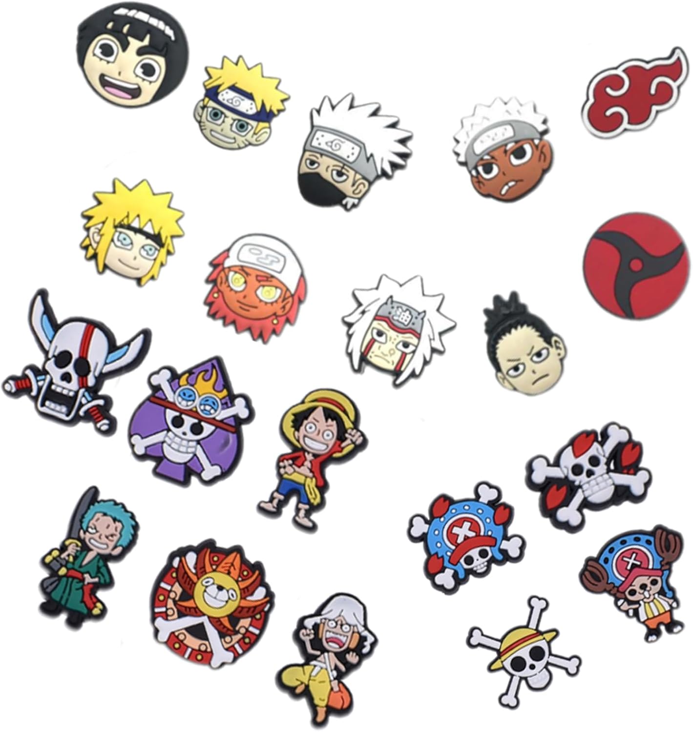 Lot de 20 charms One Piece en PVC pour chaussures et bracelet