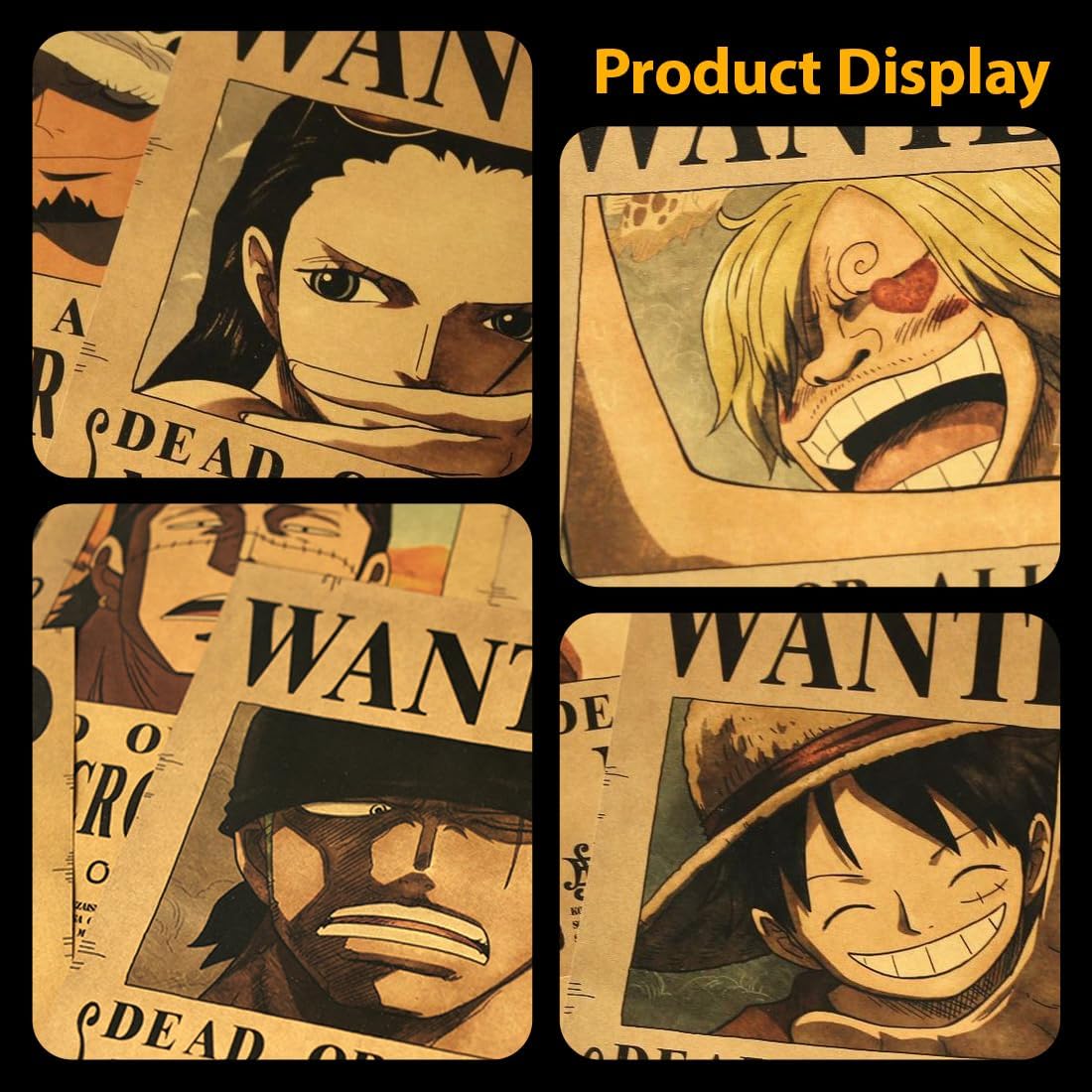Posters Wanted One Piece lot de 10 en papier kraft – Image 4