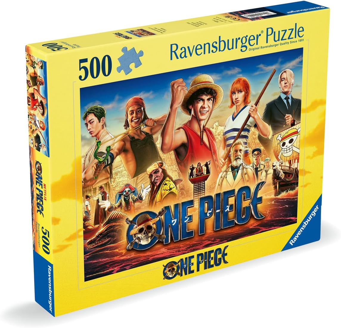 Puzzle One Piece 500 pièces Luffy et les Pirates du Chapeau de Paille – Image 3