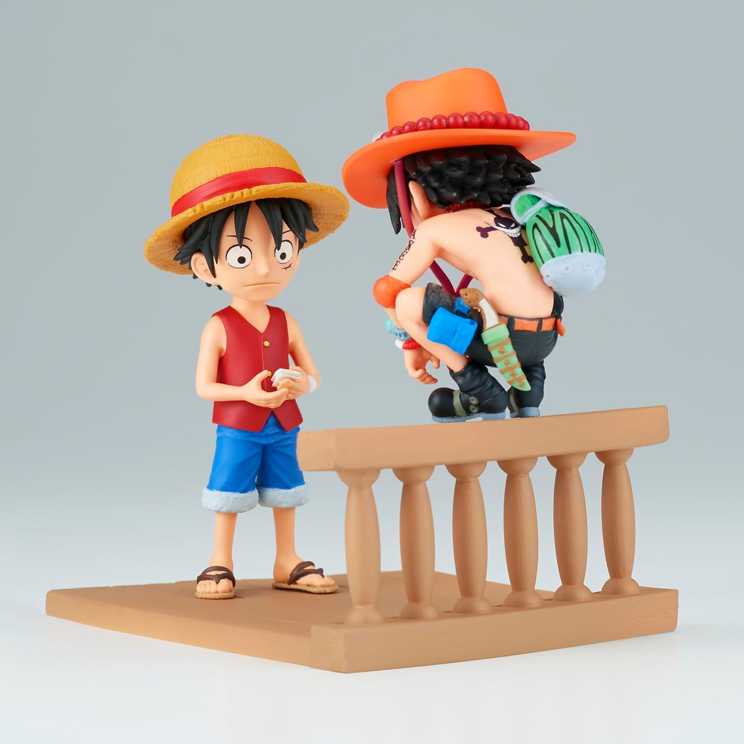 Figurine One Piece Monkey D. Luffy & Portgas D. Ace World Collectable Log Stories 8 cm Banpresto – Image 4