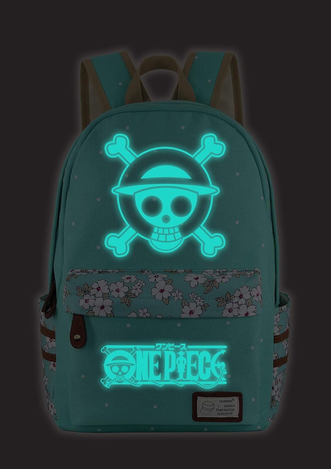 Sac à dos One Piece Roffatide 16 L en toile avec logo lumineux vert – Image 3