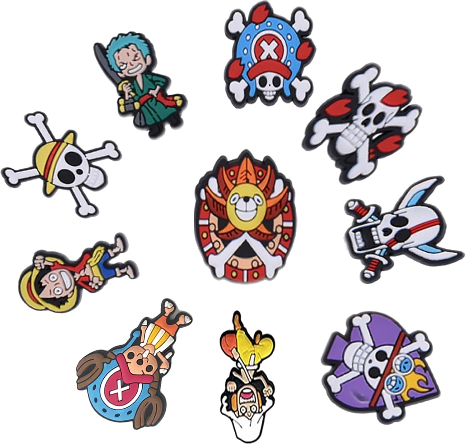 Lot de 20 charms One Piece en PVC pour chaussures et bracelet – Image 2