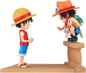 Figurine One Piece Monkey D. Luffy & Portgas D. Ace World Collectable Log Stories 8 cm Banpresto