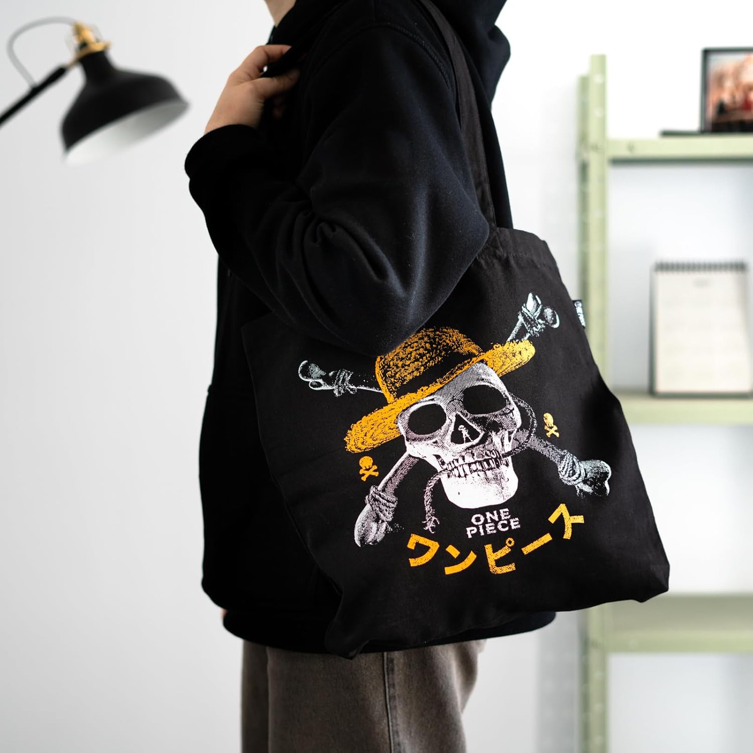 Sac cabas One Piece Jolly Roger en coton 37 x 39 x 10 cm – Image 4
