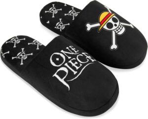 Chaussons One Piece en peluche antidérapants, faciles à enfiler