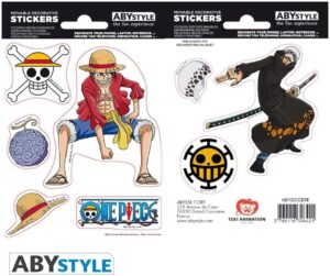 Stickers One Piece Luffy & Law format 16x11 cm