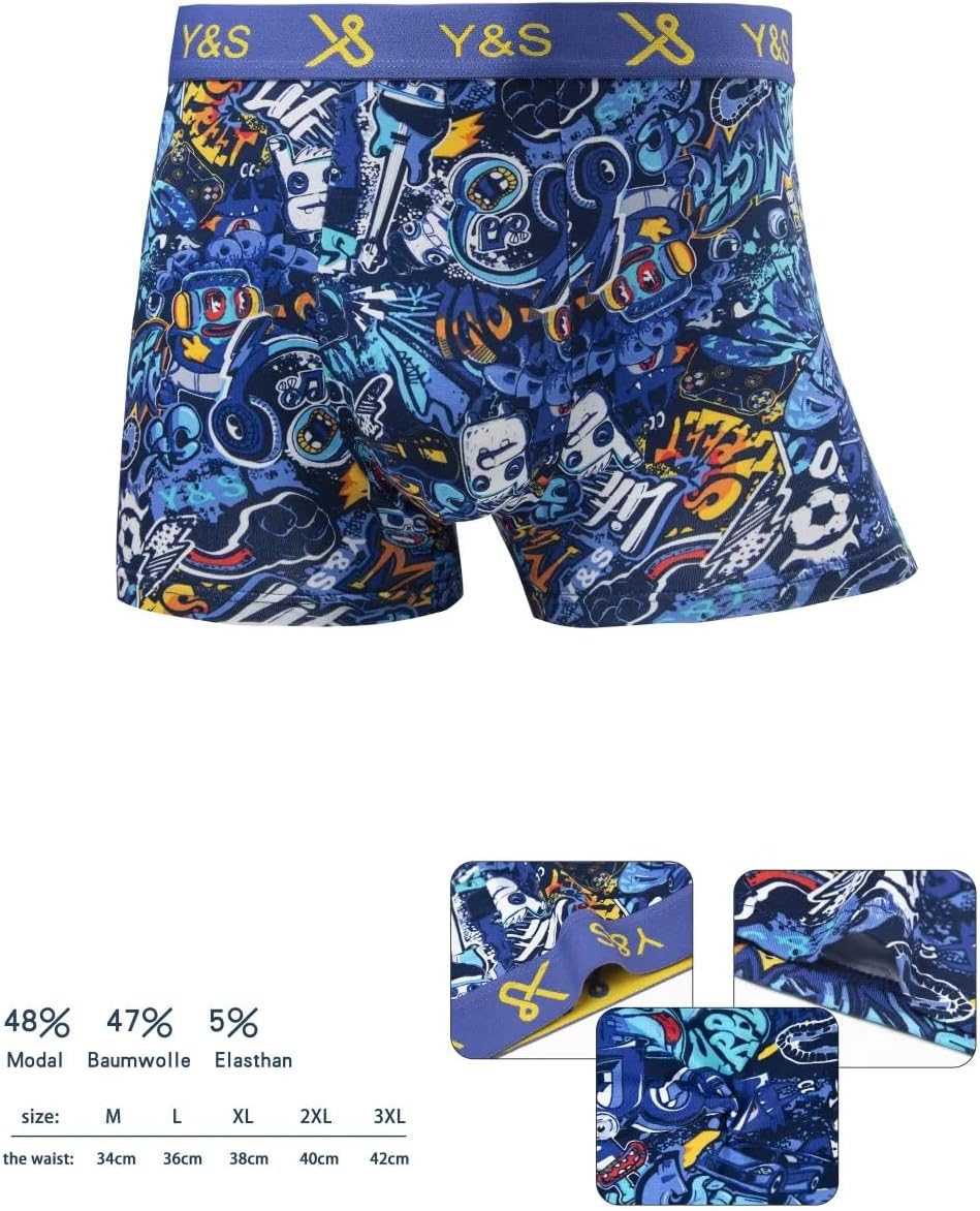 Boxers One Piece pour homme, lot de 4 en coton naturel – Image 6
