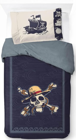 Housse de couette One Piece Luffy D. Monkey 100% coton lit simple