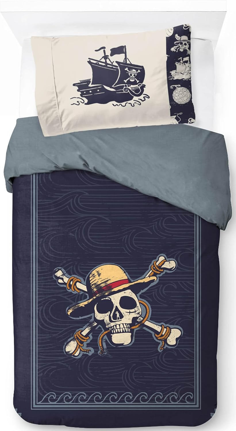Housse de couette One Piece Luffy D. Monkey 100% coton lit simple