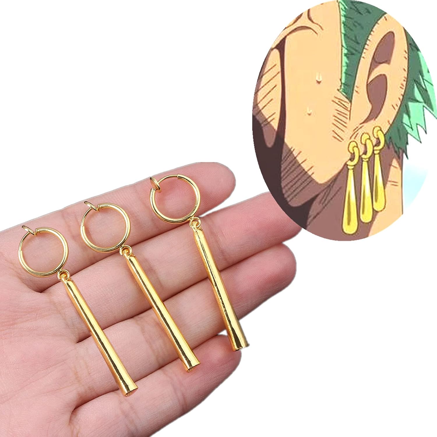 Boucles d'oreilles à clip One Piece pour cosplay – Image 2