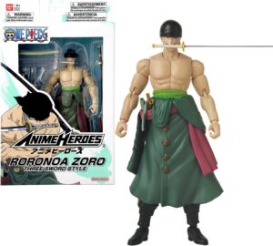 Figurine Zoro One Piece Anime Heroes 17 cm style 3 épées