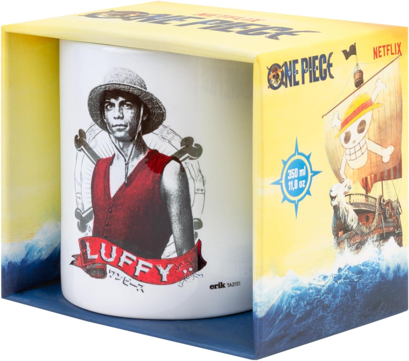 Mug en céramique One Piece Luffy 350 ml – Image 2
